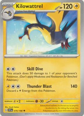 Kilowattrel - 079/198 - Uncommon
Scarlet &amp; Violet (Base Set) Singles