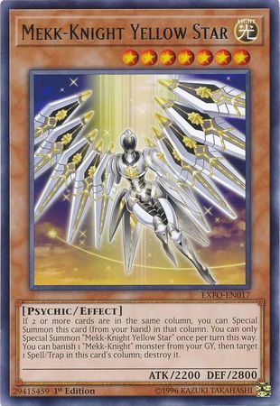 Mekk-Knight Yellow Star - EXFO-EN017 - Rare 1st Edition Extreme Force [EXFO] 1st Edition Singles