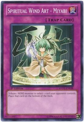 Spiritual Wind Art - Miyabi - SDDL-EN038 - Common 1st Edition Structure Deck: Dragunity Legion [SDDL] 1st Edition Singles