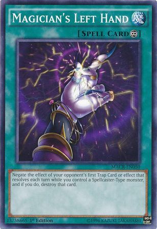 Magician&#39;s Left Hand - MACR-EN050 - Common 1st Edition Maximum Crisis 1st Edition Singles