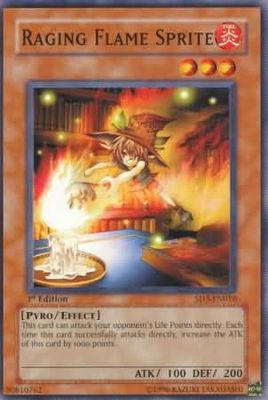 Raging Flame Sprite - SD3-EN010 - Common 1st Edition Structure Deck: Blaze of Destruction 1st Edition Singles