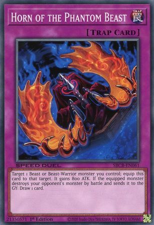 Horn of the Phantom Beast - SBCB-EN061 - Common 1st Edition Speed Duel Battle City Box 1st Edition Singles