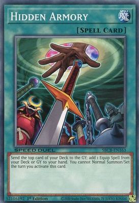 Hidden Armory - SBCB-EN163 - Common 1st Edition
Speed Duel Battle City Box 1st Edition Singles