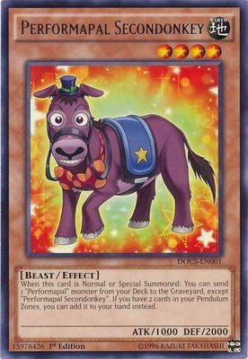 Performapal Secondonkey - DOCS-EN001 - Rare 1st Edition Dimension of Chaos 1st Edition Singles