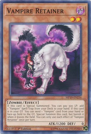 Vampire Retainer - MP19-EN234 - Common 1st Edition Yu-Gi-Oh! 2019 Mega-Tins: Gold Sarcophagus Tin Mega Pack Singles (Espanol)