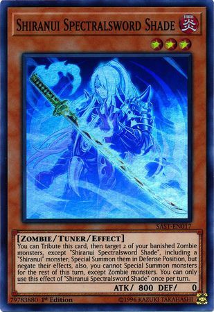 Shiranui Spectralsword Shade - SAST-EN017 - Super Rare 1st Edition Savage Strike 1st Edition Singles (Espanol)