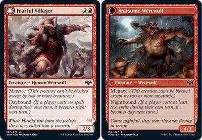 Fearful Villager | Fearsome Werewolf 157/277 - Innistrad: Crimson Vow Singles