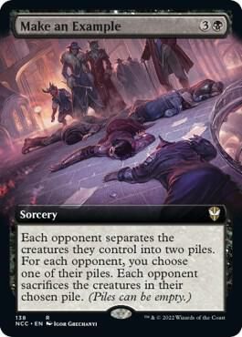 SJ Make an Example (Extended Art) - Commander: Streets of New Capenna (NCC)
Commander: Streets of New Capenna