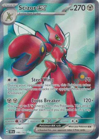 SJ Scizor ex - 195/162 - Full Art Secret Rare Scarlet &amp; Violet: Temporal Forces Singles