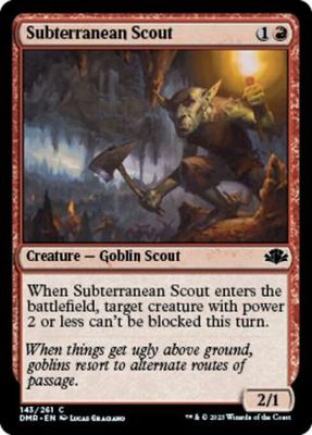 Subterranean Scout 143/261
Dominaria Remastered Singles