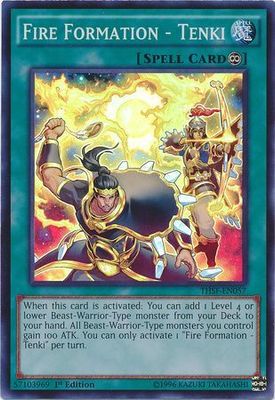 Fire Formation - Tenki - THSF-EN057 - Super Rare 1st Edition
The Secret Forces (THSF) 1st Edition Singles