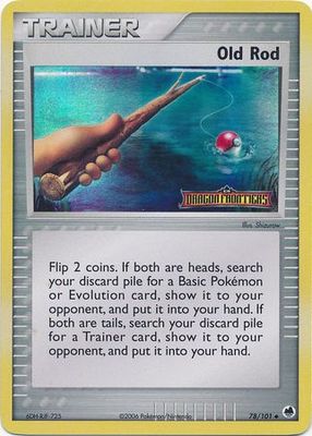 Old Rod - 78/101 - Uncommon Reverse Holo
Ex Dragon Frontiers Reverse Holo Singles