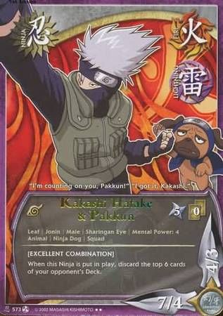 Kakashi Hatake &amp; Pakkun - N-573 - Rare
Naruto: Fateful Reunion