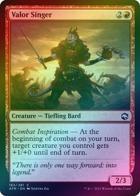 Valor Singer 165/281 - Foil Adventures in the Forgotten Realms Foil Singles