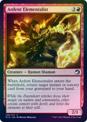 Ardent Elementalist 128/277 - Foil Innistrad: Midnight Hunt Foil Singles