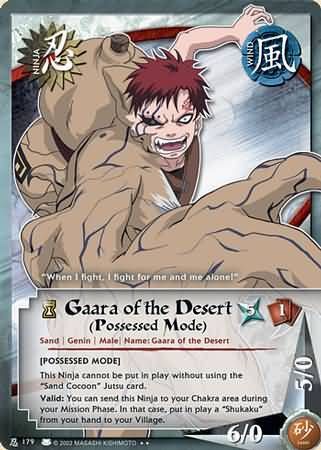 SH Gaara of the Desert (Possessed Mode) - N-179 - Rare Naruto: Eternal Rivalry