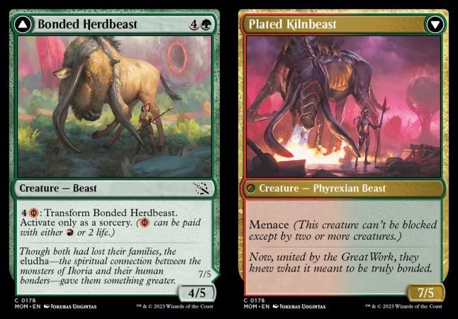 Bonded Herdbeast // Plated Kilnbeast 0178 March of the Machine Singles