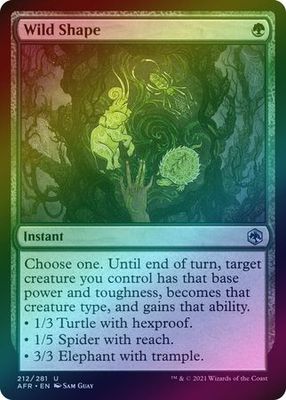 Wild Shape 212/281 - Foil
Adventures in the Forgotten Realms Foil Singles