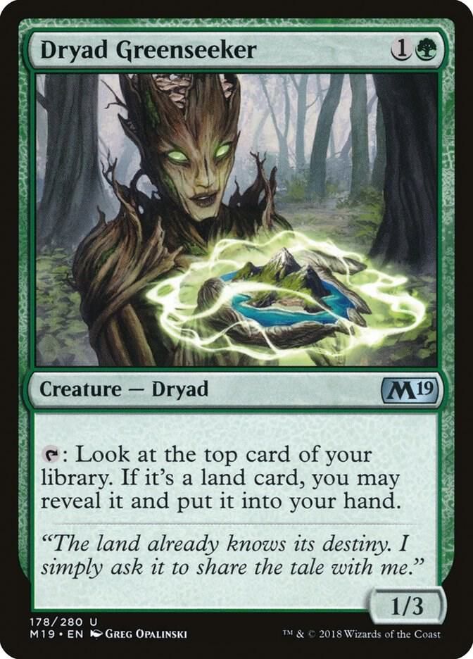 Dryad Greenseeker - Core Set 2019 (M19)
Core Set 2019 foil