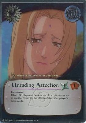 Unfading Affection - 201 - (Foil/ Platinum Lettering) Promo Naruto CCG Promos Foil