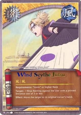 Wind Scythe Jutsu - 394 - Rare
Naruto: A New Chronicle Foil