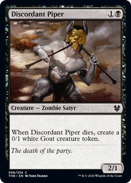 Discordant Piper 088/254 
Theros: Beyond Death Singles (Español)