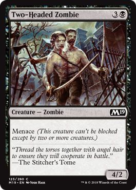 Two-Headed Zombie 123/280 Magic 2019 (M19) Singles (Español)