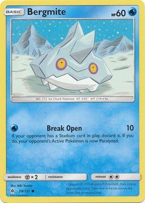 Bergmite - 29/131 - Common
Sun &amp; Moon: Forbidden Light Singles