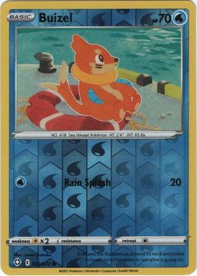 Buizel - 022/072 - Common Reverse Holo
Shining Fates Reverse Holo Singles