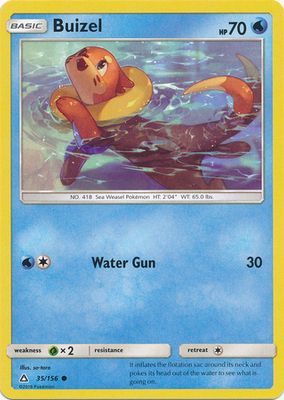 Buizel - 35/156 - Common
Sun &amp; Moon: Ultra Prism Singles