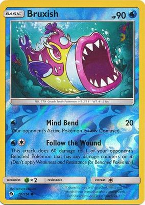 Bruxish - 70/214 - Common Reverse Holo
Sun &amp; Moon: Lost Thunder Reverse Holo Singles
