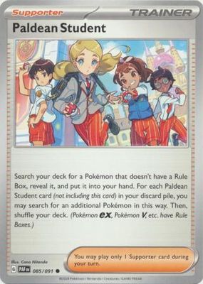 Paldean Student - 085/091 - Common Scarlet &amp; Violet: Paldean Fates Singles