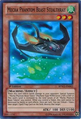 Mecha Phantom Beast Stealthray - BPW2-EN062 - Super Rare 1st Edition Battle Pack 2: War of the Giants Round 2 [BPW2] Singles