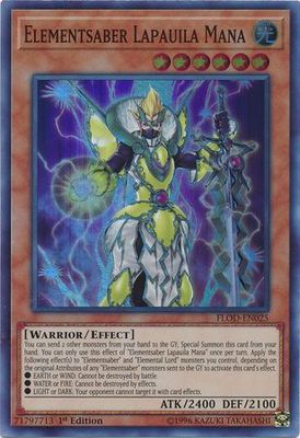 Elementsaber Lapauila Mana - FLOD-EN025 - Super Rare 1st Edition Flames of Destruction 1st Edition Singles