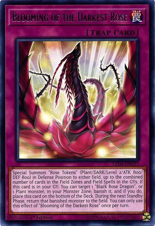 Blooming of the Darkest Rose - LED4-EN027 - Rare 1st Edition Legendary Duelists: Sisters of the Rose 1st Edition Singles