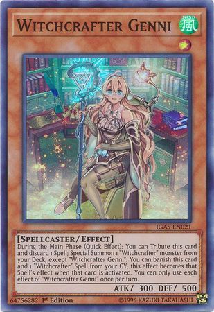Witchcrafter Genni - IGAS-EN021 - Super Rare 1st Edition Ignition Assault 1st Edition Singles