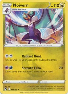 Noivern - 133/195 - Rare
Sword &amp; Shield: Silver Tempest Singles