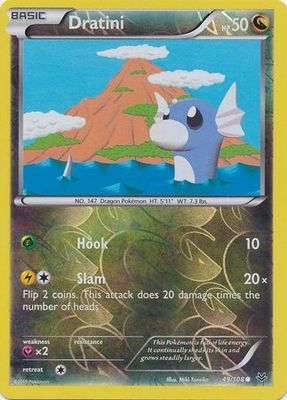 Dratini - 49/108 - Common Reverse Holo
XY: Roaring Skies Reverse Holo Singles