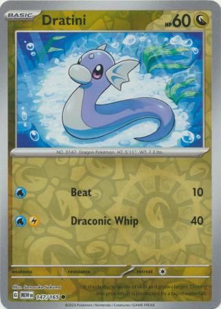 Dratini - 147/165 - Common Reverse Holo Scarlet &amp; Violet 151 Reverse Holo Singles