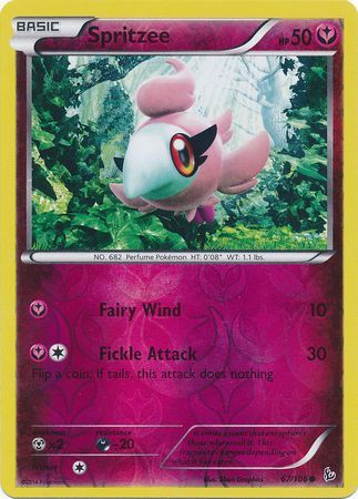 Spritzee - 67/106 - Common Reverse Holo
XY: Flashfire Reverse Holo Singles