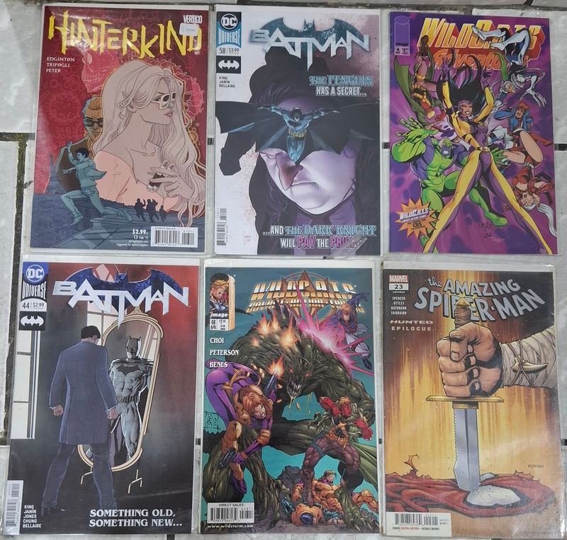 BA7 Set de Comics Batman Spiderman Wildcats