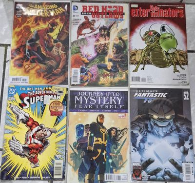 BA9 Set de Comics Supermsn Fantastic Four Spider Man