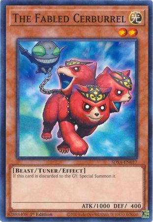 The Fabled Cerburrel - SDSA-EN017 - Common 1st Edition
Structure Deck: Sacred Beasts 1st Edition Singles