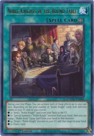 Noble Knights of the Round Table - MAGO-EN086 - Rare 1st Edition Maximum Gold 1st Edition Singles