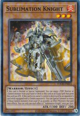 Sublimation Knight - TOCH-EN013 - Super Rare Unlimited Toon Chaos Unlimited Singles *Espanol*