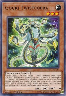 Gouki Twistcobra - SP18-EN019 - Common 1st Edition
Star Pack VRAINS 1st Edition Singles