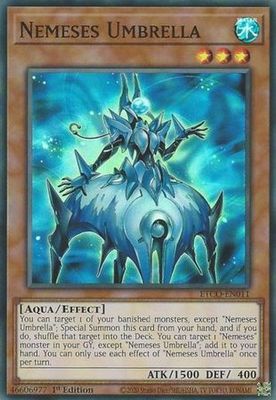 Nemeses Umbrella - ETCO-EN011 - Super Rare 1st Edition Eternity Code 1st Edition Singles *Espanol*