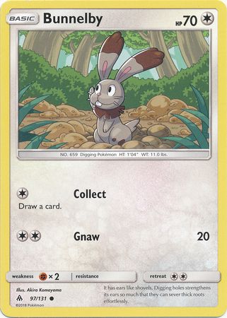 Bunnelby - 97/131 - Common
Sun &amp; Moon: Forbidden Light Singles (Español)