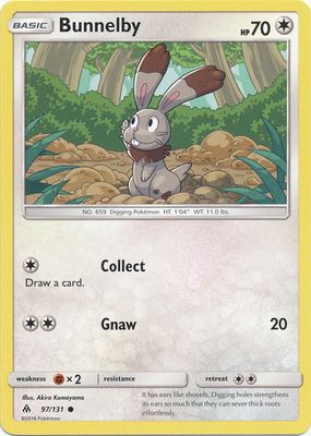 Bunnelby - 97/131 - Common
Sun &amp; Moon: Forbidden Light Singles (Español)