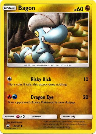 Bagon - 42/70 - Common
Sun &amp; Moon: Dragon Majesty Singles
